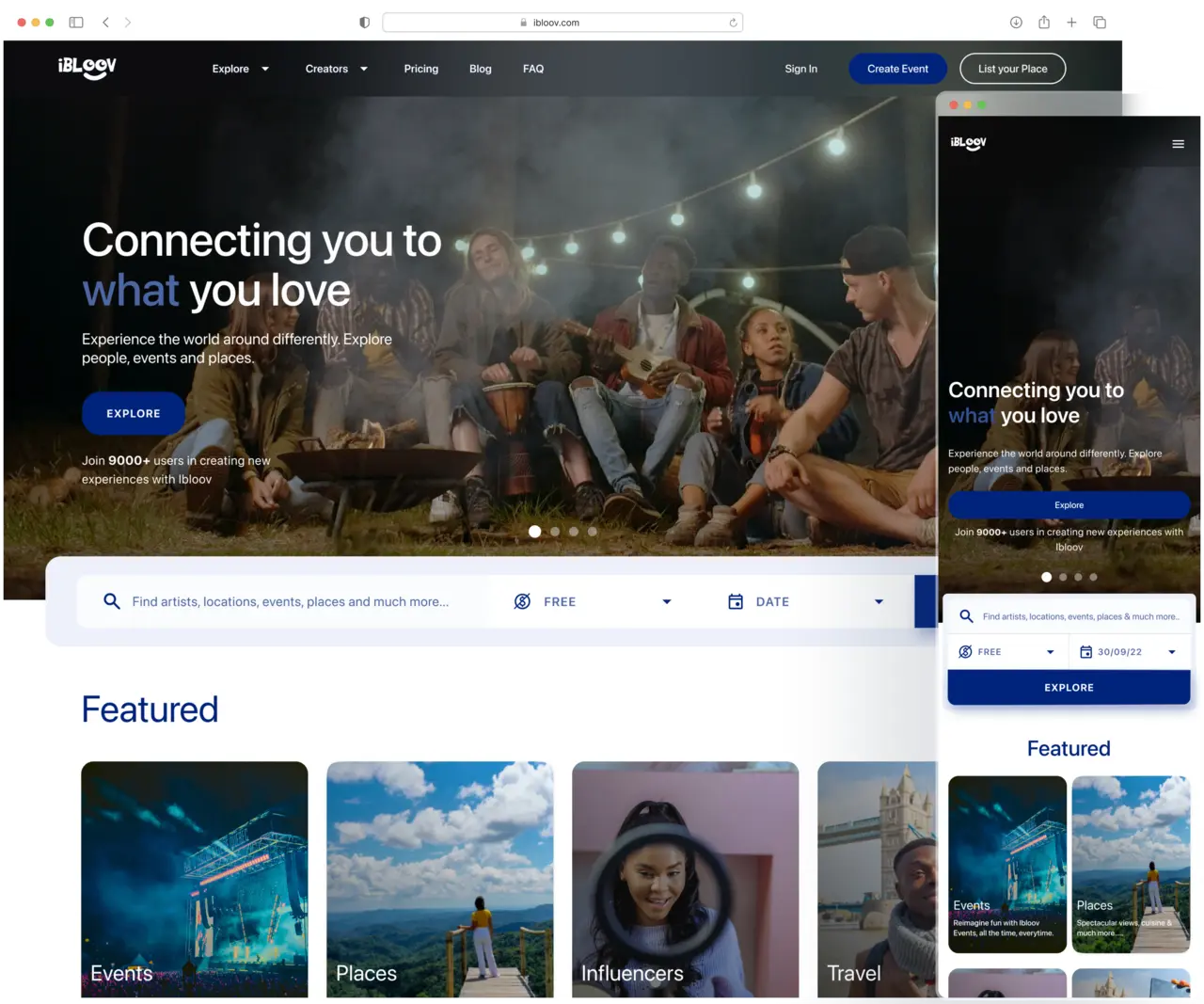 Ibloov home page Redesign
